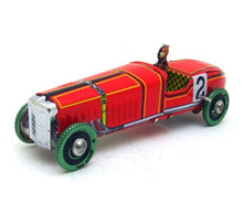 Load image into Gallery viewer, MS808 Vintage German Red Race Car Retro Clockwork Wind Up Tin Toy Collectible