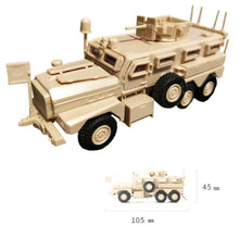 Load image into Gallery viewer, US Army Cougar 6x6 MRAP Military Vehicle 4D Assembly Model Kit Toy
