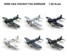 Load image into Gallery viewer, WWII Military Aircraft US Navy Vought F4U Corsair Fighter 1/48 Plane 4D Assembly Model Kit Toy (Choose Color)