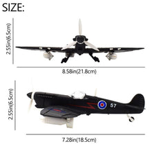 Load image into Gallery viewer, WWII Military Aircraft British Supermarine Spitfire Fighter 1/48 Plane 4D Assembly Model Kit Toy (Choose Color)