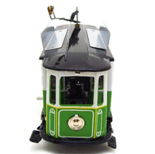 Load image into Gallery viewer, MS638 Green Vintage Tram Trolley Streetcar Retro Clockwork Wind Up Tin Toy Collectible