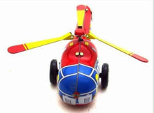 Load image into Gallery viewer, MS653 Vintage Mini Rescue Helicopter Retro Clockwork Wind Up Tin Toy Collectible