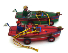 Load image into Gallery viewer, MF421 Dragonfly Speedboat Boat Christmas Pendant Ornament Tin Toy Collectible (Choose Color)
