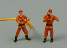 Load image into Gallery viewer, 6 pcs Miniature Firemen People Figure 1:50 Models Landscape Building Scenery Layout Scene Accessories Diorama Supplies