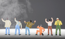 Load image into Gallery viewer, 6 pcs Miniature Construction Worker People Figure 1:50 Models Landscape Building Scenery Layout Scene Accessories Diorama Supplies