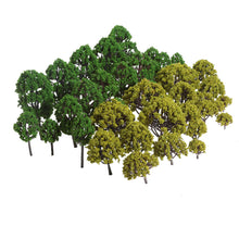 Load image into Gallery viewer, 40 pcs Miniature Mixed Green Trees Models HO N Z Scale Train Railway Accessories Forest Fairy Garden Landscape Terrarium Diorama Craft Supplies