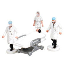 Load image into Gallery viewer, 4 pcs Miniature Doctor Patient Nurse People Figure 1:64 Models Building Landscape Scene Accessories Diorama Supplies