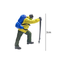 Load image into Gallery viewer, Miniature Mountain Hiking & Ice Climbing Figures 1:87 Scale Model Scenery Supplies