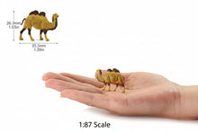 Load image into Gallery viewer, 12pcs Miniature Bactrian Camel Figures 1:87 Scale, Desert Scenery Diorama Models