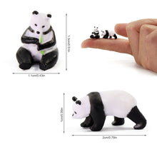 Load image into Gallery viewer, 12 pcs Miniature Giant Panda Wild Animal 1:87 Figures HO Scale Models Landscape Garden Scenery Layout Scene Accessories Diorama Supplies