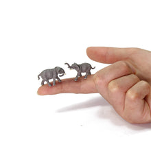 Load image into Gallery viewer, 10pcs Miniature Elephant Figurines 1:160 Scale Animal Model, Scenery Craft Supplies