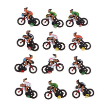 Load image into Gallery viewer, 12 pcs Miniature Bike Bicycle Racing 1:87 Figure HO Scale Model Landscape Building Scenery Train Railway Layout Scene Accessories Diorama Supplies
