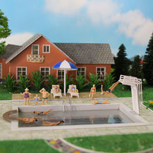 Load image into Gallery viewer, Miniature Swimming People Models 1:87 Scale, HO Scale Figure Set, Model Railway Diorama Supplies (40pcs)