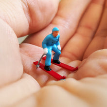 Load image into Gallery viewer, Miniature Ice Skater Skier Ski Sports People 1:87 Figures HO Scale Models Building Landscape Scene Accessories Diorama Supplies
