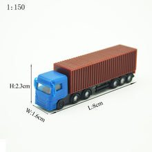 Load image into Gallery viewer, 5 pcs Miniature Container Truck Vehicle 1:100-500 Transport Lorry Car Model Toy Landscape Building Scenery Accessories Diorama Supplies