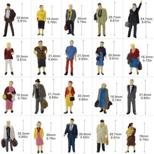 Load image into Gallery viewer, 40pcs Miniature People Figures HO Scale 1:87 for Railway Scenery, Architecture Model, Diorama