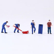 Load image into Gallery viewer, Miniature Car Repair Worker Figures 1:64 Scale Resin Diorama Craft Supplies