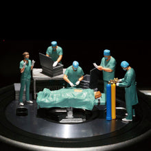 Load image into Gallery viewer, Miniature Doctor Patient Hospital Equipment Set 1:64 Scale People Figures DIY Diorama Building Landscape Dollhouse Scene Accessories