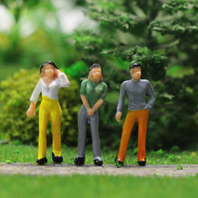 Load image into Gallery viewer, 100 pcs Miniature Standing Sitting People Passenger 1:76 Figures OO Scale Models Train Railway Scene Accessories Diorama Supplies