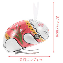 Load image into Gallery viewer, Set of 6 Classic Vintage Jumping White Rabbit Bunny Wind Up Clockwork Tin Toy Collectible