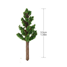 Load image into Gallery viewer, 100 pcs 3.5cm Miniature Tree Models N Z Scale 1:220 Train Railway Accessories Forest Fairy Garden Landscape Terrarium Diorama Craft Supplies