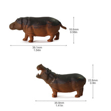 Load image into Gallery viewer, 12pcs Miniature Hippo Figures, 1:87 HO Scale Model Railway Scenery, Diorama Animals