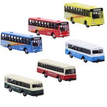 Load image into Gallery viewer, 6 pcs Miniature Bus 1:160 Vehicle N Scale Models Landscape Building Scenery Train Railway Layout Scene Accessories Diorama Supplies