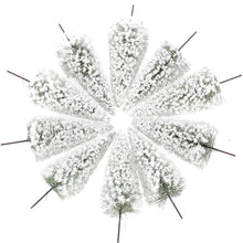 Load image into Gallery viewer, 10pcs Miniature Snow Covered Tree Models | 1:100 Scale Model Trees | Diorama Scenery Craft Supplies