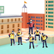 Load image into Gallery viewer, 6 pcs Miniature Road Construction Engineer Worker People Figure 1:50 Models Landscape Building Layout Scene Accessories Diorama Supplies