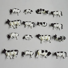 Load image into Gallery viewer, 20pcs Miniature Dairy Cow Figures HO Scale 1:87 Model Train Scenery