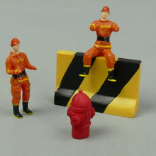 Load image into Gallery viewer, 6 pcs Miniature Firemen People Figure 1:50 Models Landscape Building Scenery Layout Scene Accessories Diorama Supplies