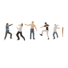 Load image into Gallery viewer, 5 pcs Miniature Gangster People Fighting 1:64 Figure S Scale Model Toy Landscape Building Scenery Accessories Diorama Supplies