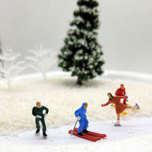 Load image into Gallery viewer, Miniature Ice Skater Skier Ski Sports People 1:87 Figures HO Scale Models Building Landscape Scene Accessories Diorama Supplies