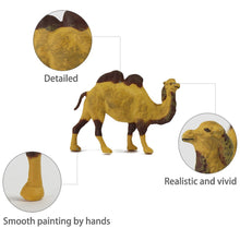 Load image into Gallery viewer, 12pcs Miniature Bactrian Camel Figures 1:87 Scale, Desert Scenery Diorama Models