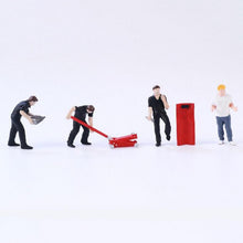 Load image into Gallery viewer, Miniature Car Repair Worker Figures 1:64 Scale Resin Diorama Craft Supplies