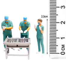 Load image into Gallery viewer, Miniature Doctor Patient Hospital Equipment Set 1:64 Scale People Figures DIY Diorama Building Landscape Dollhouse Scene Accessories
