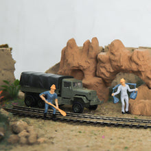 Load image into Gallery viewer, 25 pcs Miniature Train Railway Worker People 1:50 Figure Model Toy Landscape Building Scenery Accessories Diorama Supplies