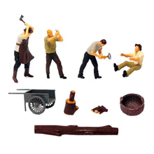 Load image into Gallery viewer, Miniature Wood Mover Woodworker Carpenter Handprint Figure Models Toys Landscape Layout Scene Accessories Diorama Supplies