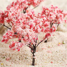 Load image into Gallery viewer, 20 pcs Miniature Sakura Cherry Blossom Tree Models Train Railway Accessories Forest Fairy Garden Landscape Terrarium Diorama Craft Supplies