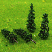Load image into Gallery viewer, 50/100 pcs 5cm Miniature Tree Models N scale 1:150 Train Railway Accessories Forest Fairy Garden Landscape Terrarium Diorama Craft Supplies