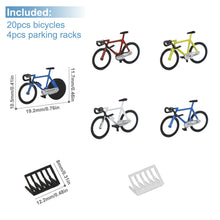 Load image into Gallery viewer, 20 pcs Bike Bicycle 4 pcs Parking Rack HO Scale 1:87 Models Landscape Building Scenery Train Railway Layout Scene Accessories Diorama Supplies