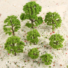 Load image into Gallery viewer, 20 pcs Miniature Mixed Green Banyan Tree Models Train Railway Accessories Forest Fairy Garden Landscape Terrarium Diorama Craft Supplies