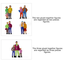 Load image into Gallery viewer, 100pcs Miniature Standing Passenger People Man Woman Child 1:87 Figure HO TT Scale Models Train Railway Scene Accessories Diorama Supplies