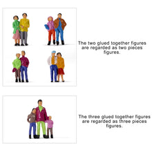 Load image into Gallery viewer, 100pcs Miniature Standing People Figures 1:87 Scale for Model Railway Diorama Craft Supplies