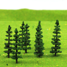 Load image into Gallery viewer, 50/100 pcs 5cm Miniature Tree Models N scale 1:150 Train Railway Accessories Forest Fairy Garden Landscape Terrarium Diorama Craft Supplies