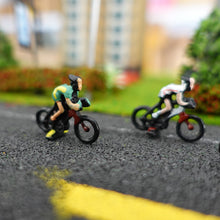 Load image into Gallery viewer, 12 pcs Miniature Bike Bicycle Racing 1:87 Figure HO Scale Model Landscape Building Scenery Train Railway Layout Scene Accessories Diorama Supplies