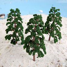 Load image into Gallery viewer, 5 pcs 14cm Miniature Green Tree Models Train Railway Accessories Forest Fairy Garden Landscape Terrarium Diorama Craft Supplies
