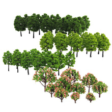 Load image into Gallery viewer, 70 pcs Miniature Mixed Tree Models HO Z TT Scale Train Railway Accessories Forest Fairy Garden Landscape Terrarium Diorama Craft Supplies