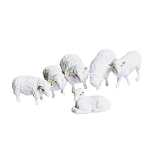 Load image into Gallery viewer, 8pcs Miniature Farm Animals – Shepherd, Sheep & Dog Figures 1/64 1/87 Scale for Dioramas, Train Layouts and Garden Scenery