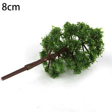Load image into Gallery viewer, 20 pcs Miniature Green Trees 8cm Models Train Railway Accessories Forest Fairy Garden Landscape Terrarium Diorama Craft Supplies